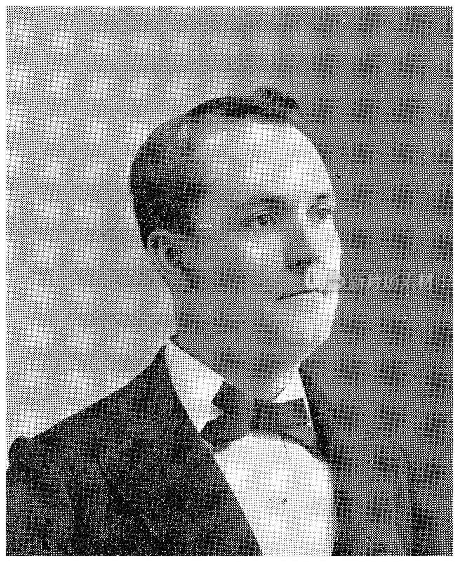 来自堪萨斯州劳伦斯的古董照片，1898年:医生和外科医生，A J安德森